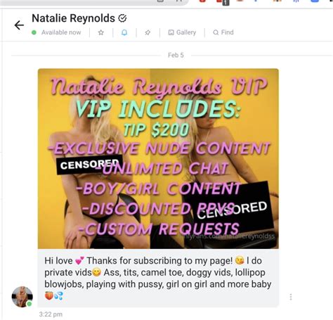 natalie reynolds onlyfans|natalie reynolds cookies.